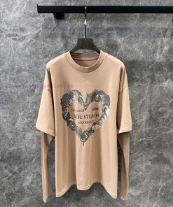 ZT60553 Acne Studios 25Ss Early Spring New Love Printed Loose Fake Two Piece Long Sleeve Mesh T jqrtmhz0