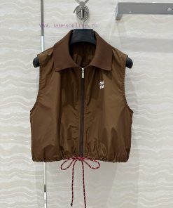 AW73906 Miu Miu Girls' Wear 25ss Early Spring New Product High Intelligence Caramel Color 🤎 Imp 543v53wb