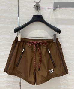 AK73905 Miu Miu Girls' Wear 25ss Early Spring New Product High Intelligence Caramel Color 🤎 Imp lnamu880