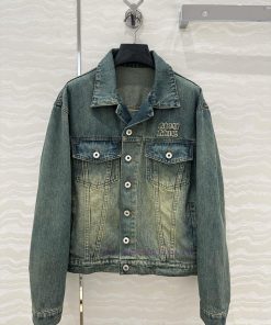 AW75197 Miu Miu Girls' Cowboy Jacket 25s Early Spring New Product Rascal And Handsome Ceiling A 5jl9pms5