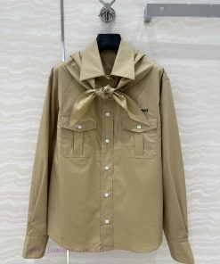 ️ AC75165 Miu Miu Dress Up 25s Spring/Summer New Product Scout Series Scarf Tie Shirt Fashionab 4bely50w