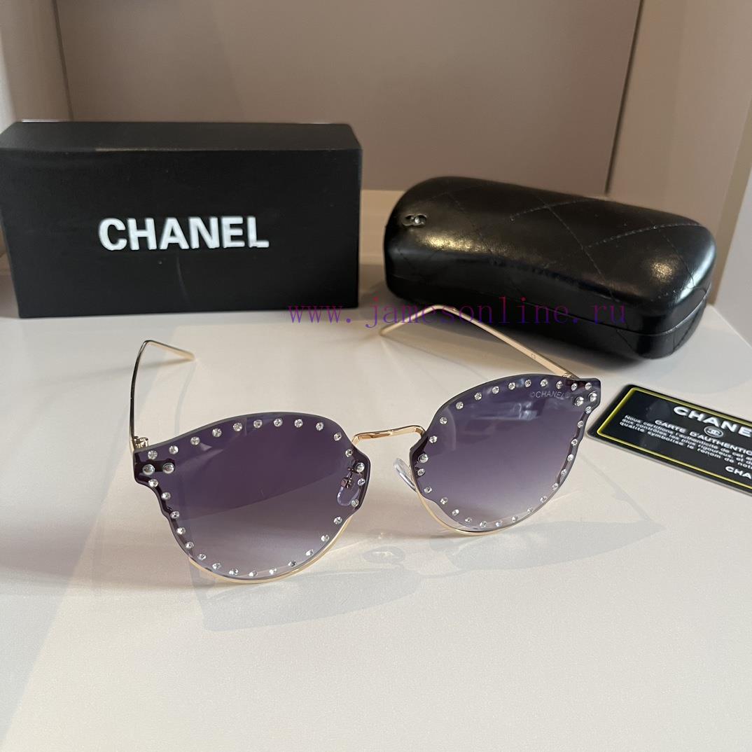Chanel sunglasses, custom-made with high-end diamond rings, beautiful and truly stunning. Wed8mk3gzl - Image 2