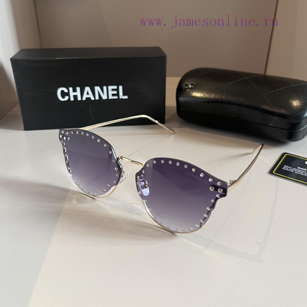 Chanel sunglasses, custom-made with high-end diamond rings, beautiful and truly stunning. Wed8mk3gzl - Image 4