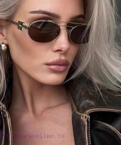 MiuMiu Miu 2024 New Metal Sunglasses for Women Miu Family Small Face Luxury Retro Ellipticalq5ud2xxi