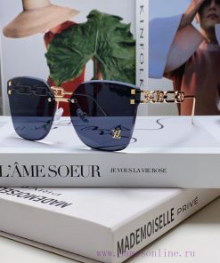Lv Louis Vuitton 2024 new frameless cut letter style high-end printed women's sunglasses forf7wxgvqb