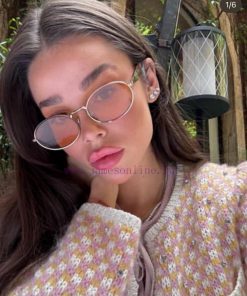 Prada Small Frame Round Sunglasses Fashion Metal Large Frame Sunglasses42z9qxz8