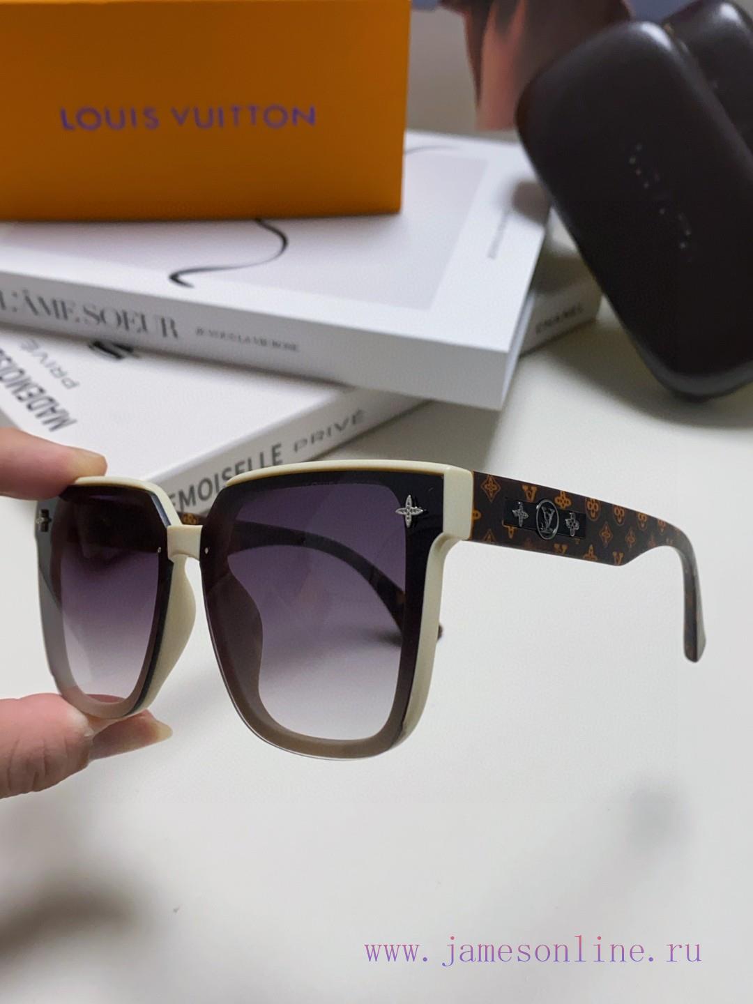 LV Louis Vuitton large frame sunglasses with classic box design, not picky about face shape,um5wjn0o - Image 7