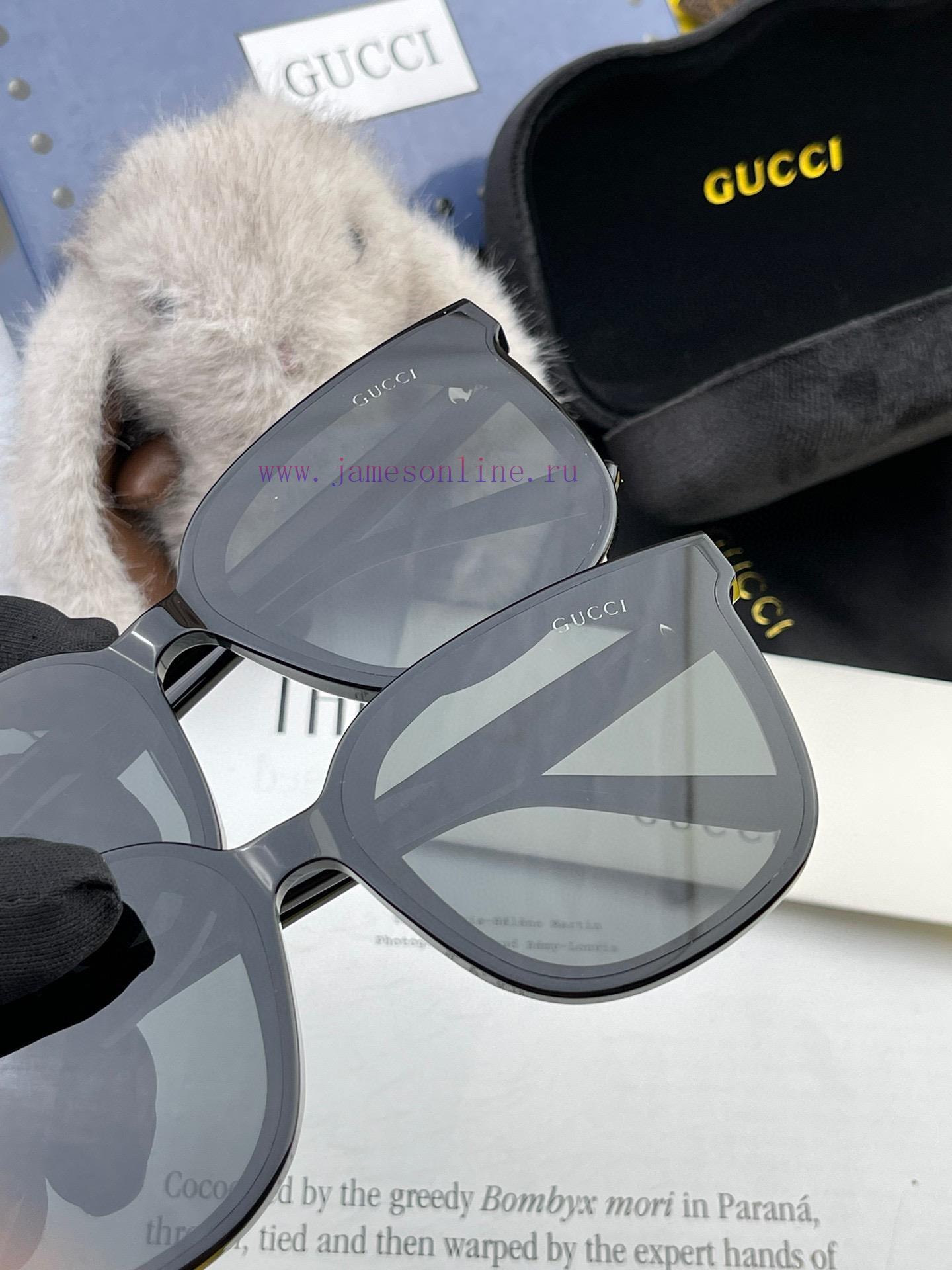 GUCCI2024 Spring New Integrated Mirror Large Frame Sunglasses for Men and WomenExplosive lar9ds0m174 - Image 8