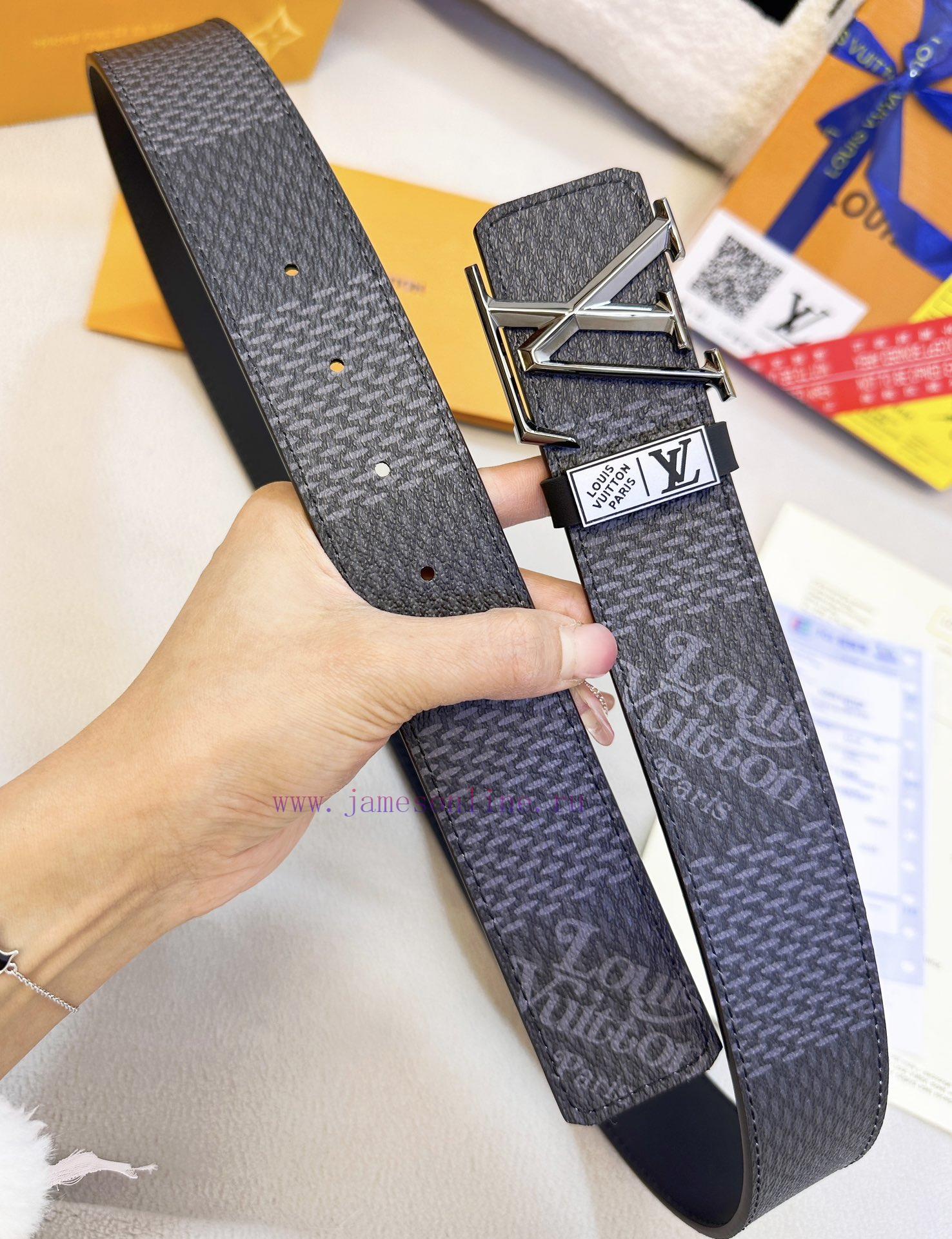 Belt LV Louis ReproductionBelt made of 100% head layer cowhide, ensuring a three-dimensional twh07kjq - Image 4