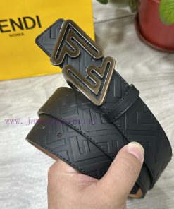 FENDL 38mm wide double-sided original calf leather with a single ruthenium palladium plated jslnxksq