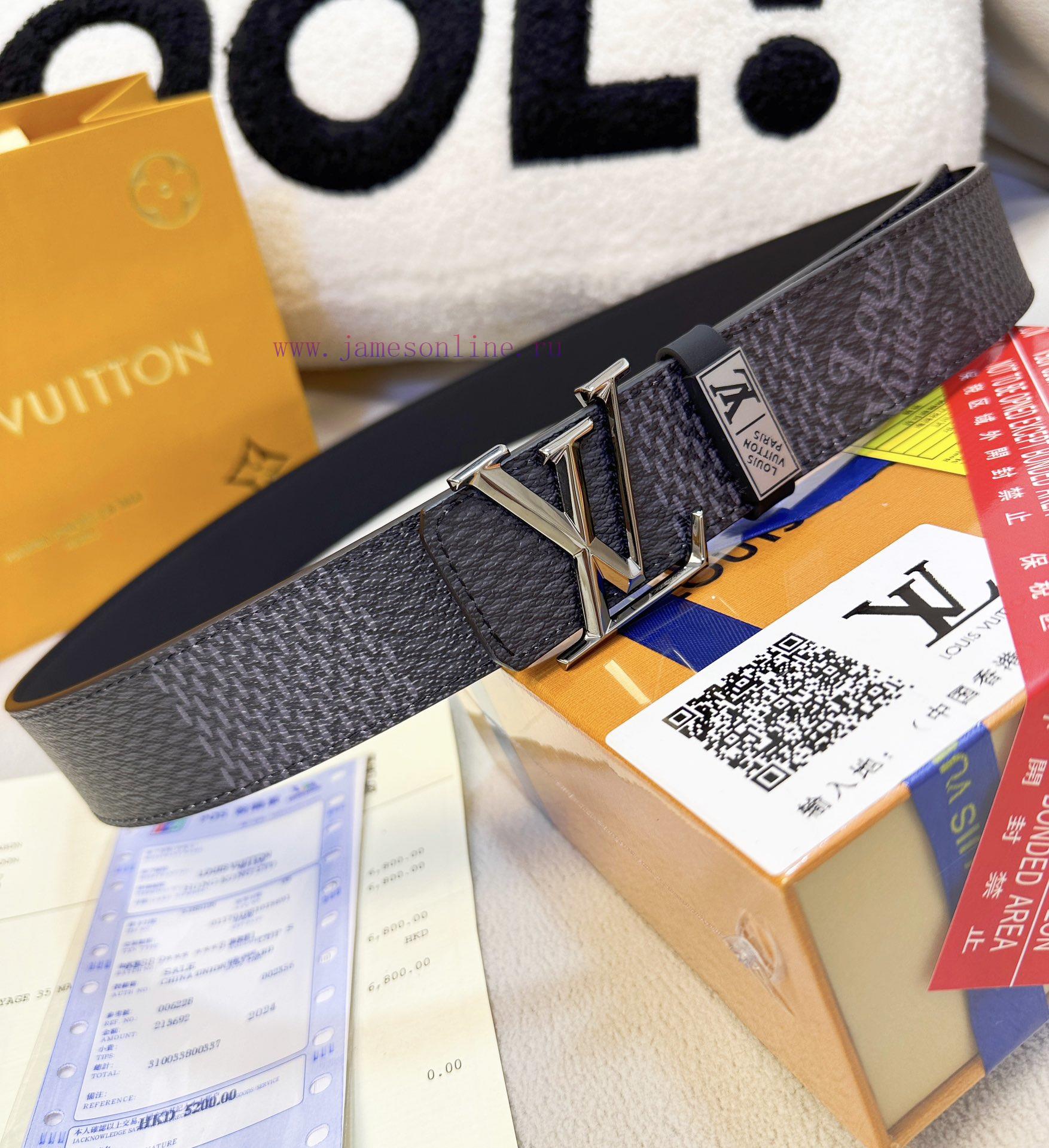 Belt LV Louis ReproductionBelt made of 100% head layer cowhide, ensuring a three-dimensional twh07kjq - Image 6