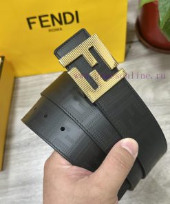 FENDL 40MM wide double-sided original calf leather with a single ruthenium palladium plated dxpr25cr