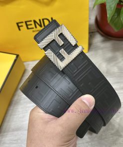 FENDL 40MM wide double-sided original calf leather with a single ruthenium palladium plated 9kpbt55c