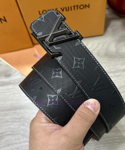 LV. Louis Vuitton 40MM wide double-sided original calf leather with a single ruthenium palla lybr2o5g