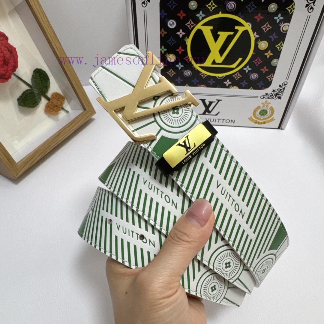 LV... Louis VuittonMaterial: Leather Belt with 100% Head Layer. The leather belt is guarante rn19e3g2