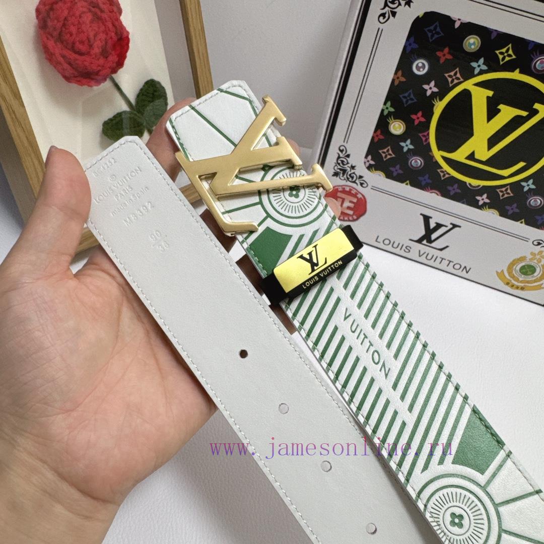 LV... Louis VuittonMaterial: Leather Belt with 100% Head Layer. The leather belt is guarante rn19e3g2 - Image 9