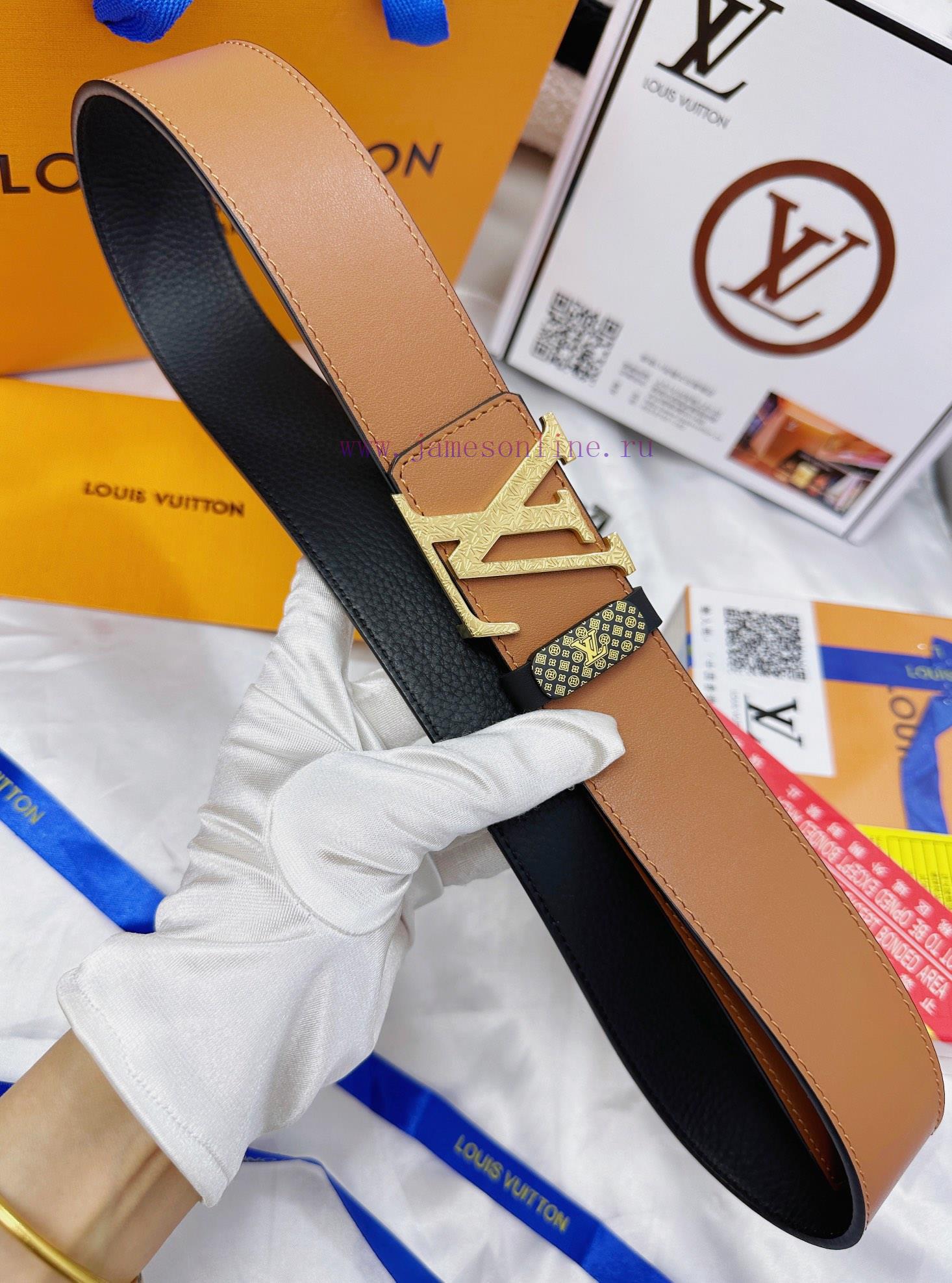 Belt LV Louis Vuitton Top Remakes-The waistband is made of 100% cowhide, ensuring genuine le p8hkyon3 - Image 6