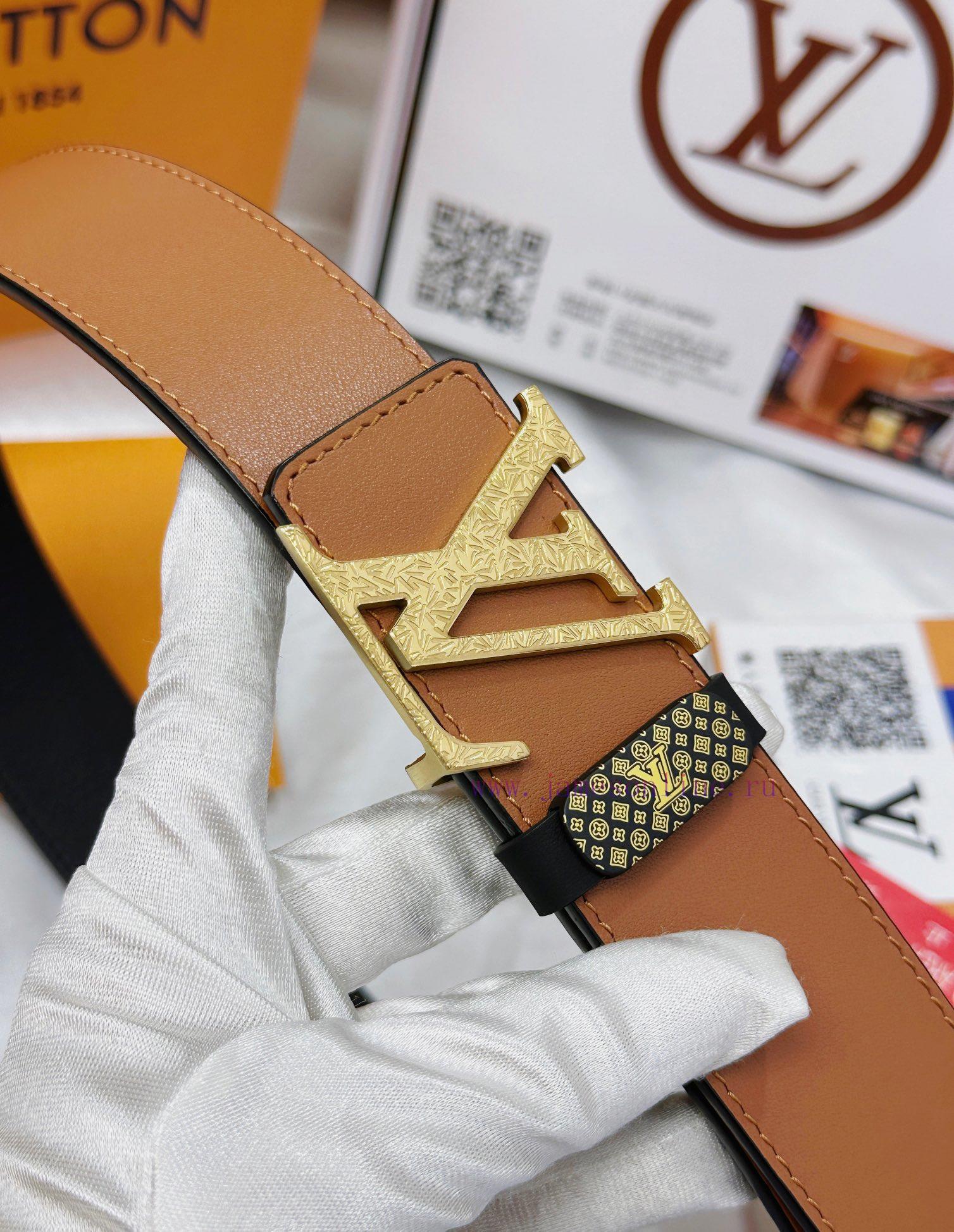 Belt LV Louis Vuitton Top Remakes-The waistband is made of 100% cowhide, ensuring genuine le p8hkyon3 - Image 9