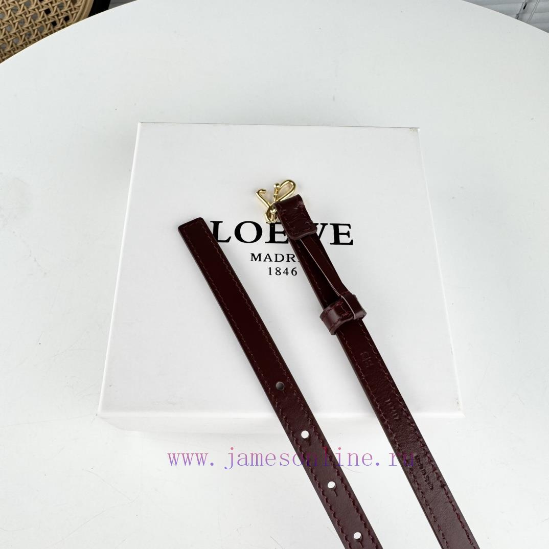 Loewe W2024Ss autumn and winter new smooth calf leather belt with L letter combination needl 1uvqegg0 - Image 4