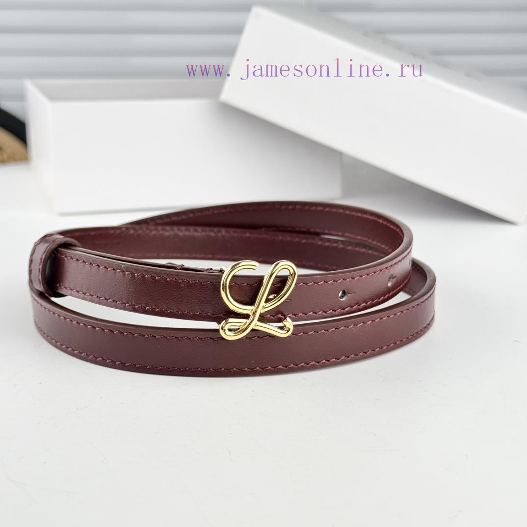 Loewe W2024Ss autumn and winter new smooth calf leather belt with L letter combination needl 1uvqegg0 - Image 6