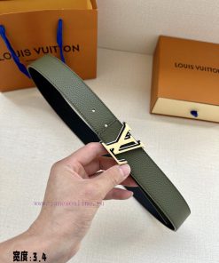 This 3.4-wide LV Aerogram double-sided belt features a matte LV Aerogram buckle occupying th 83n6yiwj