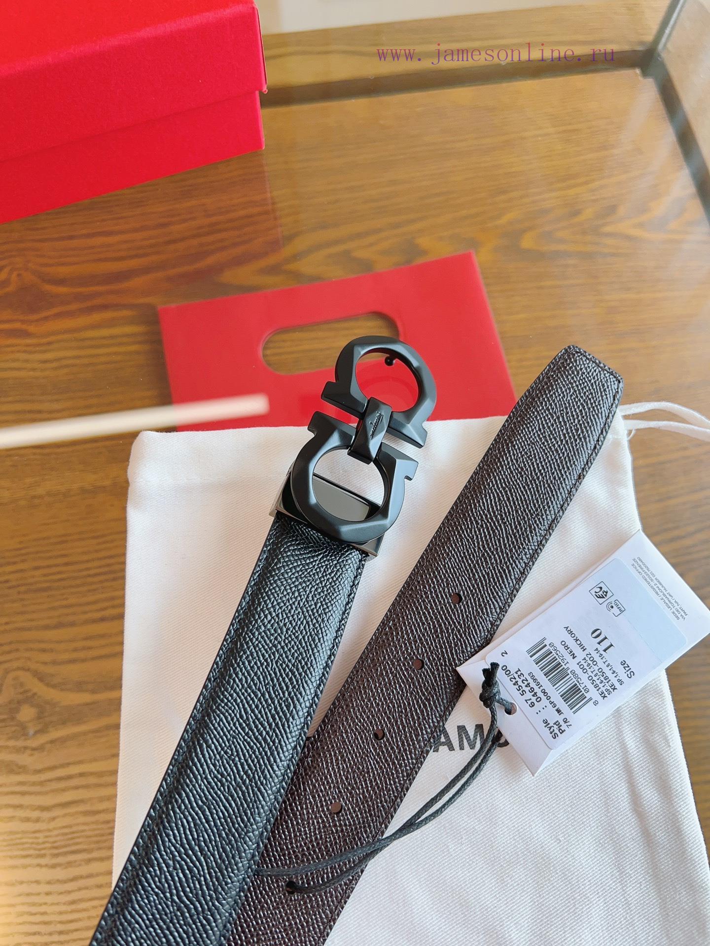 Ferragamo. FerragamoNew full width 3.5cm high-end customized men's belt double-sided importe gtqn3wsi - Image 5