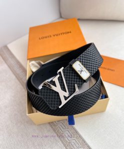 LV... Louis Vuitton Belt and BeltsBuckle, classic pure steel material buckle, top layer cowh thleslm9