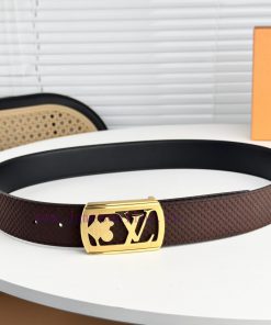 Louis Vuitton LV business casual formal wear can be worn with 3.8cm buckle, polished buckle ogcazktc