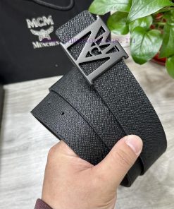 MCM 40MM wide double-sided original calf leather with a single ruthenium palladium plated bu rtoedk10