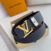 LV... Louis Vuitton Belt and BeltsBuckle, classic pure steel material buckle, top layer cowh tac195ol