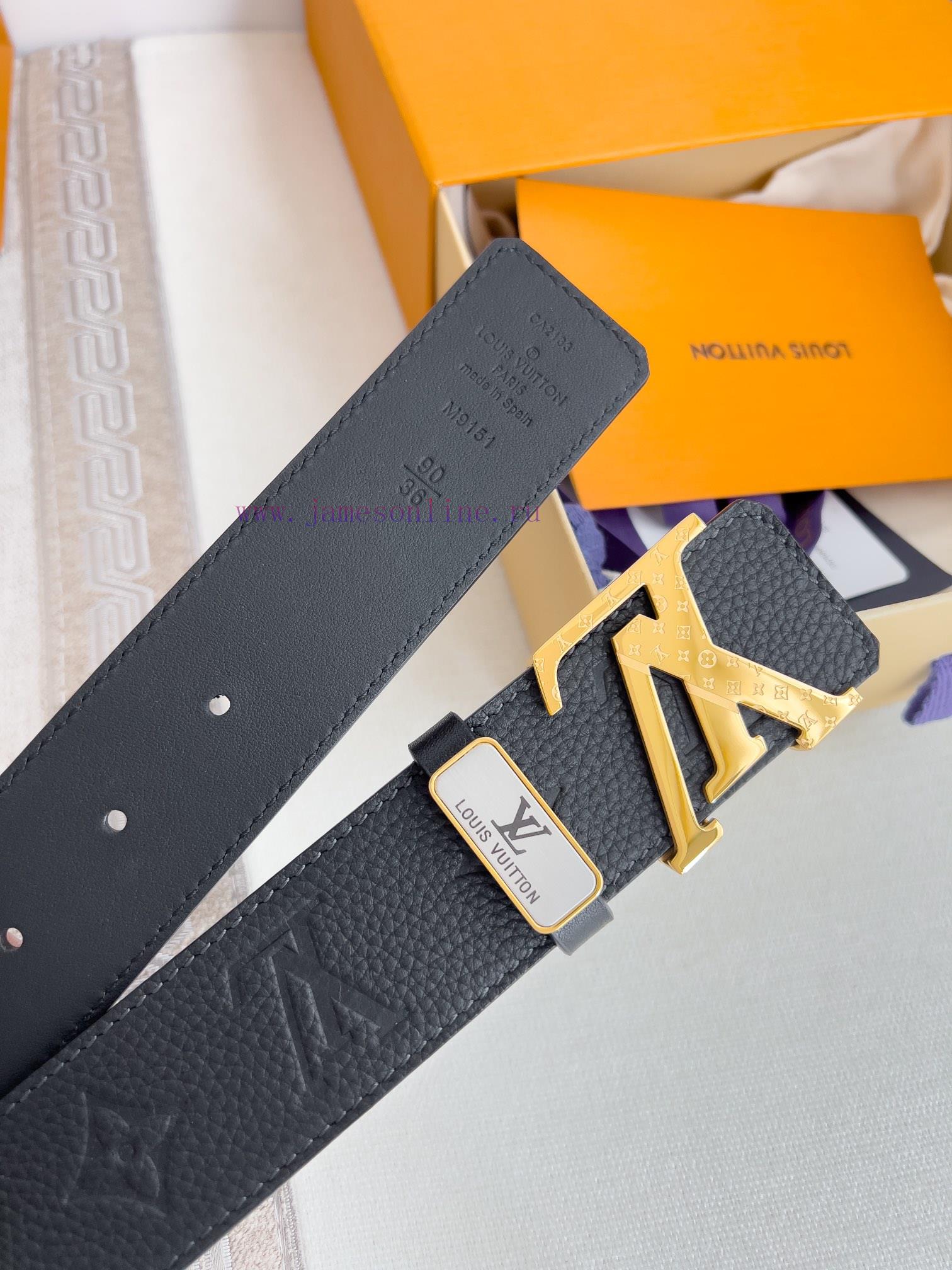 LV... Louis Vuitton Belt and BeltsBuckle, classic pure steel material buckle, top layer cowh 57pqidgd - Image 7