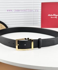Ferragamo Belt Double sided Head Layer - Original Leather 3.5cm Trimmable, Identify Latest L ney0flci