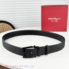 Ferragamo Belt Double sided Head Layer - Original Leather 3.5cm Trimmable, Identify Latest L ftmxt1pg