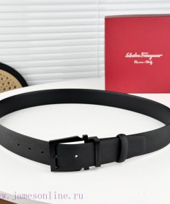 Ferragamo Belt Double sided Head Layer - Original Leather 3.5cm Trimmable, Identify Latest L ftmxt1pg
