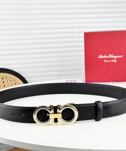 Ferragamo Belt Double sided Head Layer - Original Leather 3.5cm Trimmable, Identify Latest L ggibk5zq