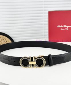 Ferragamo Belt Double sided Head Layer - Original Leather 3.5cm Trimmable, Identify Latest L 1y7ijwxu