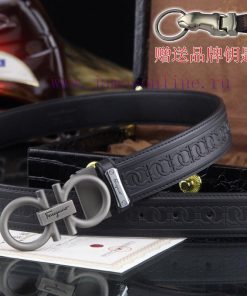 Give a picture keychain as a giftComplete setFerragamo100% dual color pure steel buckle mate mmzk59fm