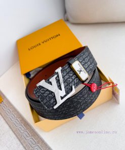 LV... Louis Vuitton Belt and BeltsBuckle, classic pure steel material buckle, top layer cowh bjotczrj