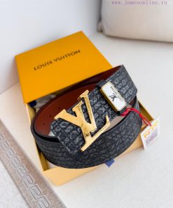LV... Louis Vuitton Belt and BeltsBuckle, classic pure steel material buckle, top layer cowh ebuf3mnk