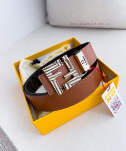Fendi FENDI ️ Belt and beltBuckle, original classic pure copper boutique letter buckle, phot 1l59oe8x