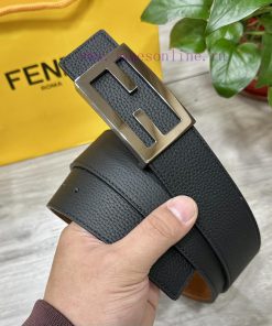 FENDL 38mm wide double-sided original calf leather with a single ruthenium palladium plated h3nsmems