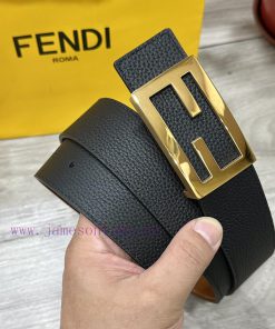 FENDL 38mm wide double-sided original calf leather with a single ruthenium palladium plated ckc3eas4