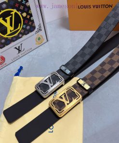 LV... Louis VuittonMaterial: Leather Belt with 100% Head Layer. The leather belt is guarante fvpausva