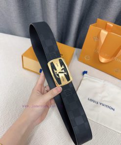 Louis Vuitton LV Men's Belt Series Original Factory Thick Gold Plated Double sided Exquisite zjay05fy