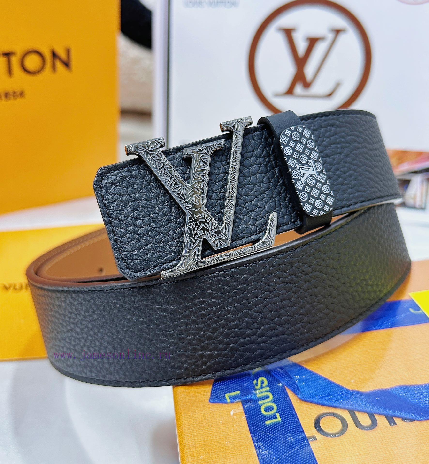 Belt LV Louis Vuitton Top Remakes-The waistband is made of 100% cowhide, ensuring genuine le 81fw12cb - Image 2
