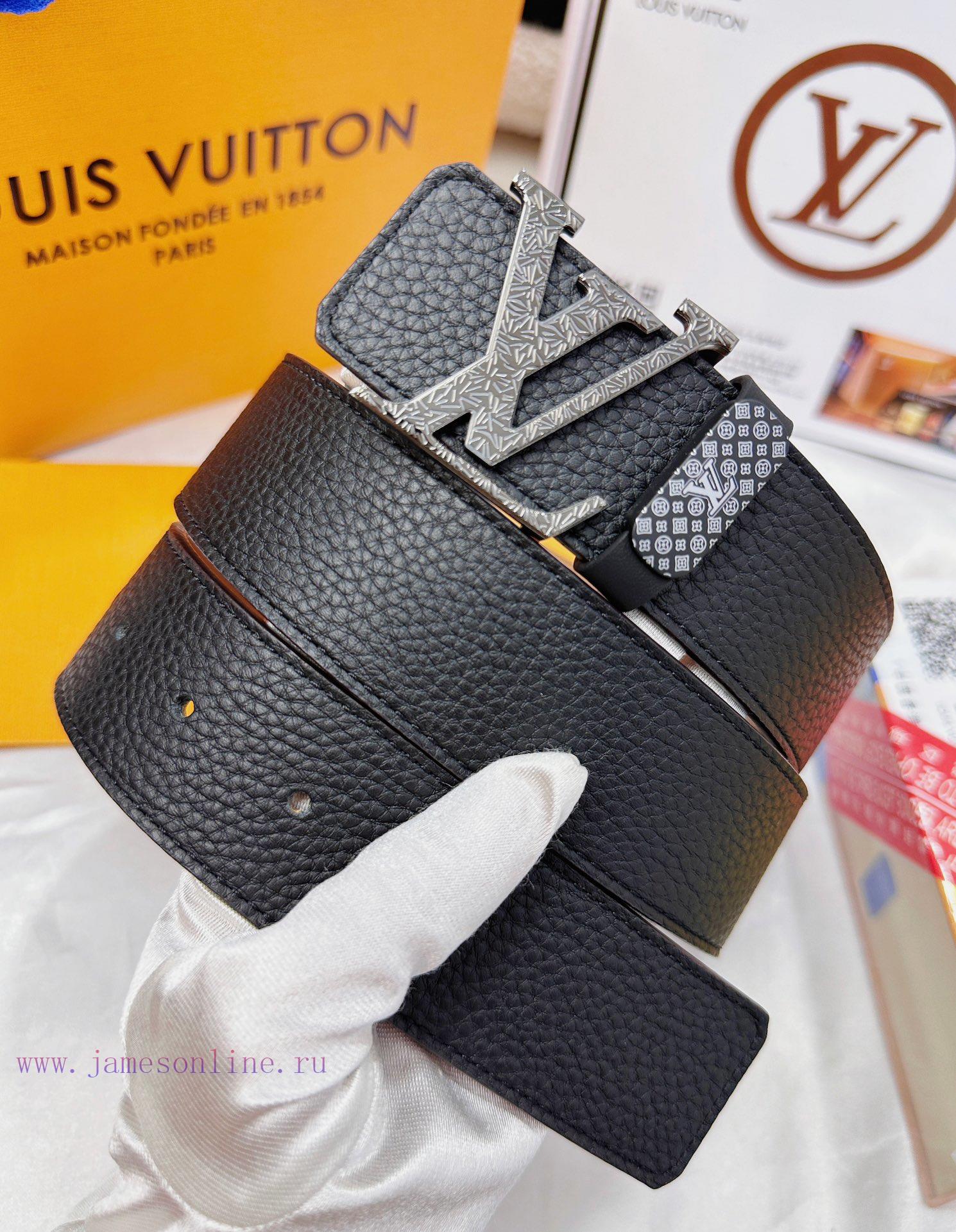 Belt LV Louis Vuitton Top Remakes-The waistband is made of 100% cowhide, ensuring genuine le 81fw12cb - Image 3