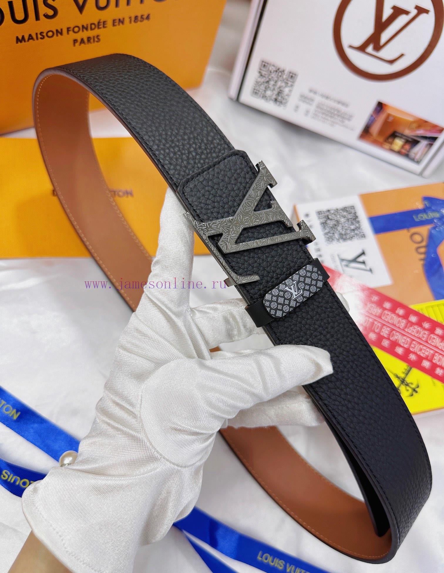 Belt LV Louis Vuitton Top Remakes-The waistband is made of 100% cowhide, ensuring genuine le 81fw12cb - Image 5