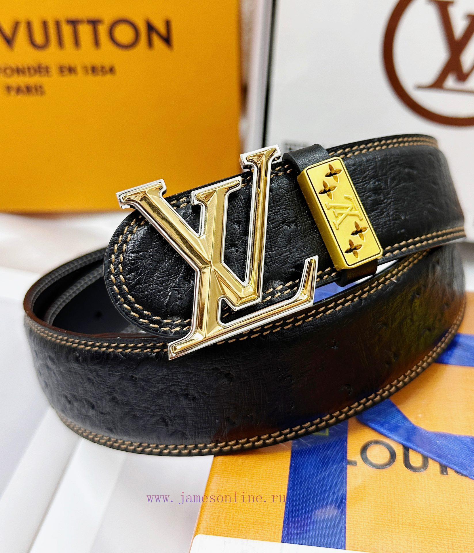 Belt LV Louis Vuitton Top Remakes-The belt is made of 100% imported original cowhide, ensuri yh62daey - Image 3