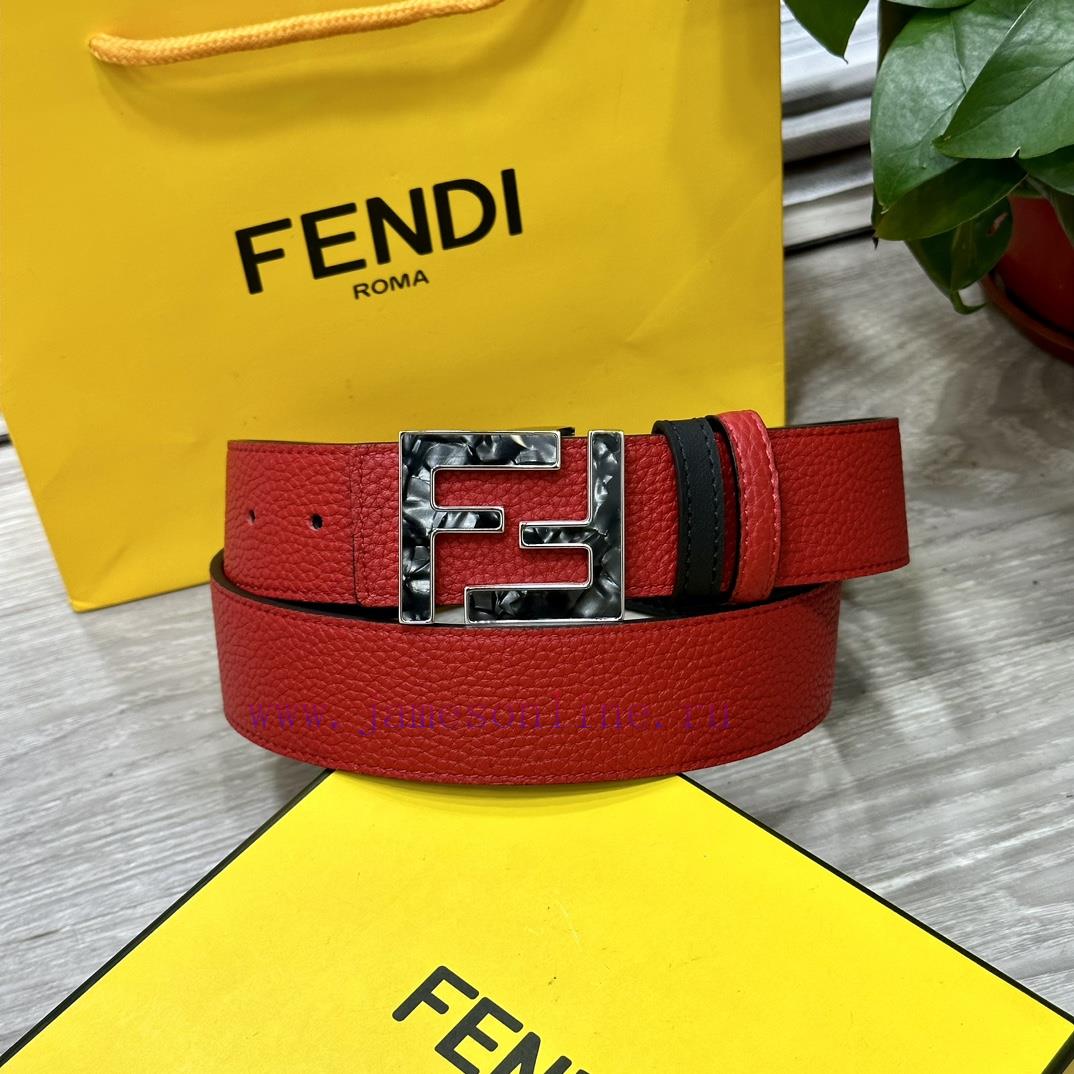 FENDL 40MM wide double-sided original calf leather with a single ruthenium palladium plated 6f18y3tn - Image 6