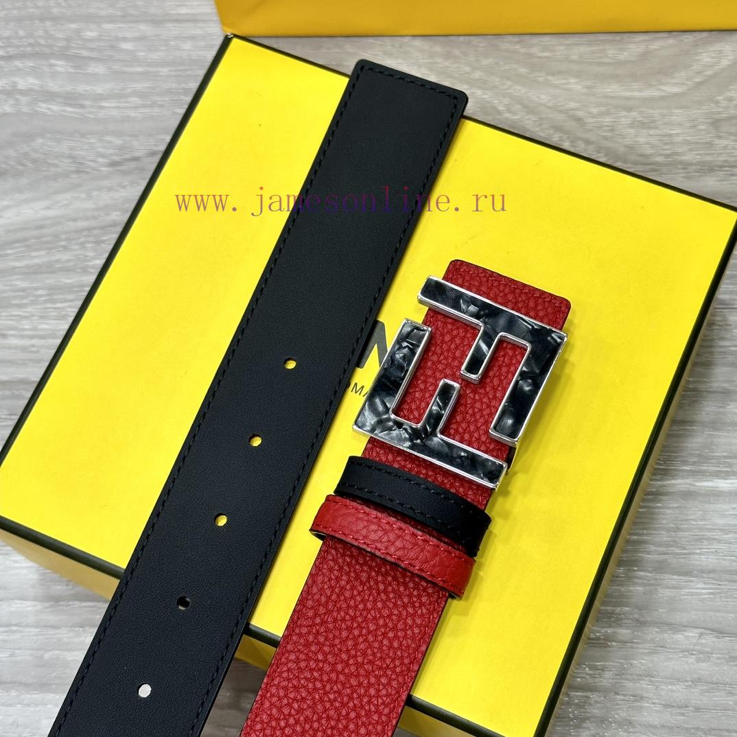 FENDL 40MM wide double-sided original calf leather with a single ruthenium palladium plated 6f18y3tn - Image 8